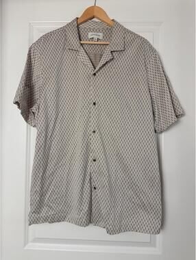 Marks & Spencer Autograph Geometric Print Collar Men’s XL Minimal Resort